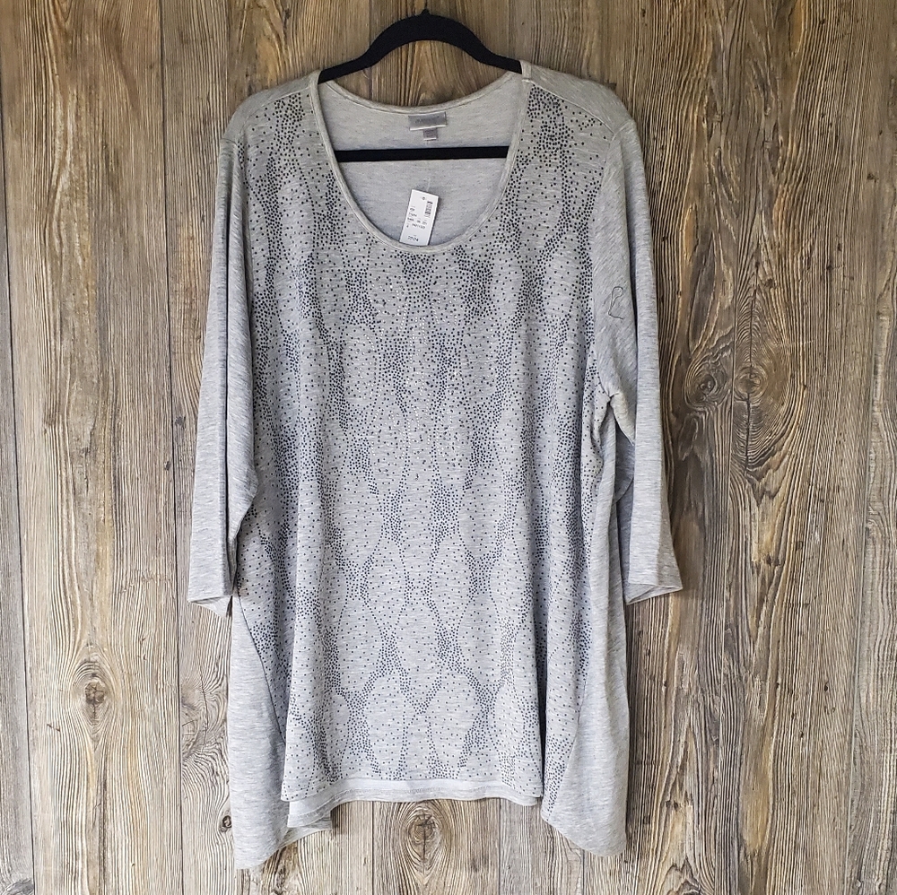 Avenue Gray Dotted Shirt